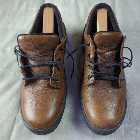Red Wing Men's Steel Toe Model 6611 Made USA Work Shoes Size 9.5D Brown Leather - Picture 1 of 10